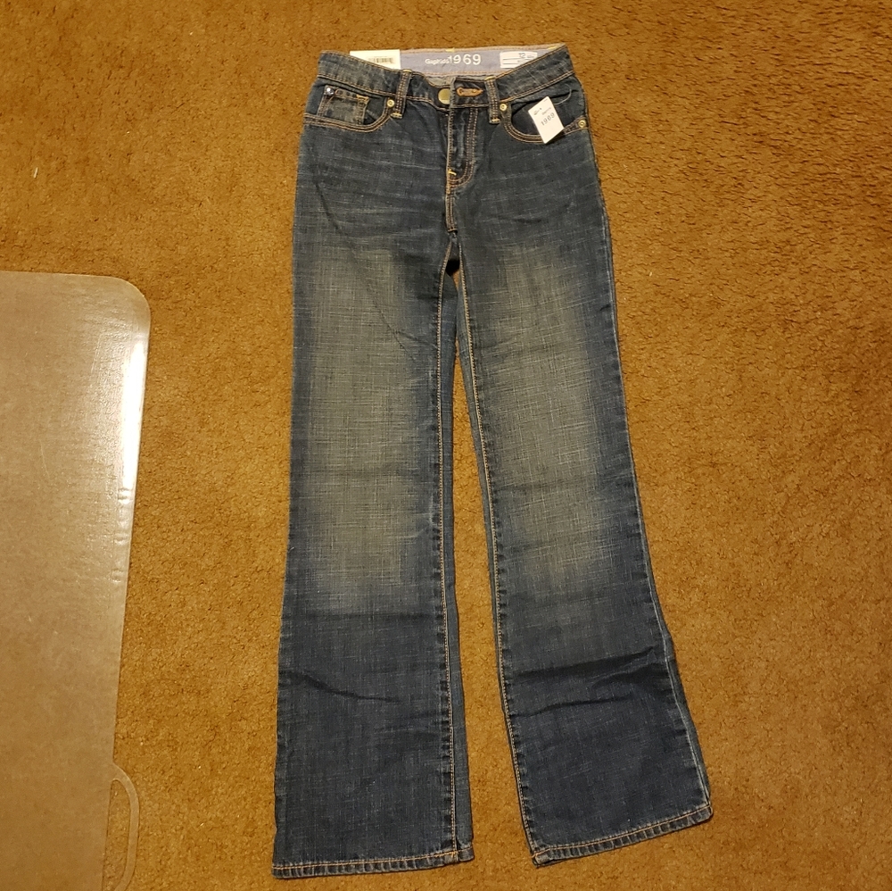 NWT Stylish GapKids 12 slim boot cut jeans